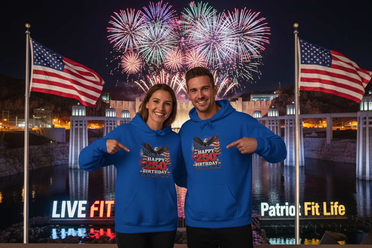 1776–2026 Happy 250th Birthday America!!! Hoodie | Patriotic Eagle & Flag Sweatshirt