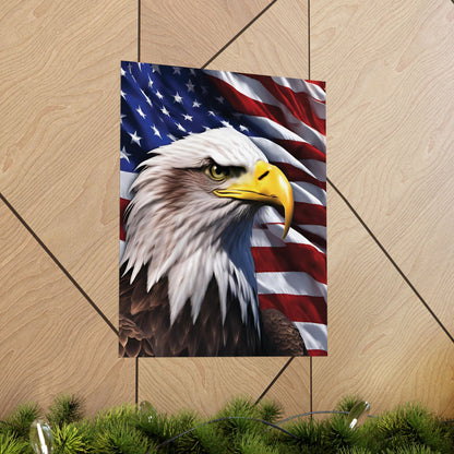 💥 Patriotic 💥 Bald Eagle 💥 Red White & Blue 💥 Wall Art 💥 Matte  💥 Vertical Poster 💥