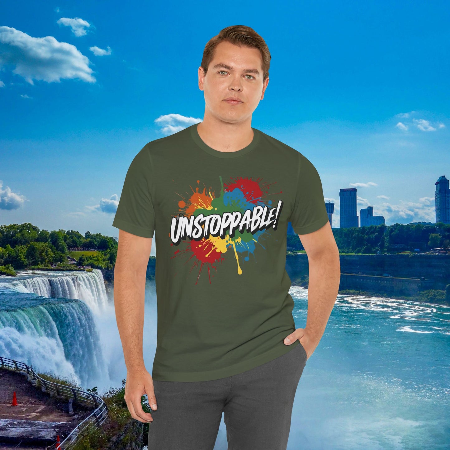 Unstoppable Design Tee - Vintage  Retro  Unisex  Tee - Classic  T-Shirt - Graphic Tee - Casual  Shirt - Short  Sleeve  Shirt