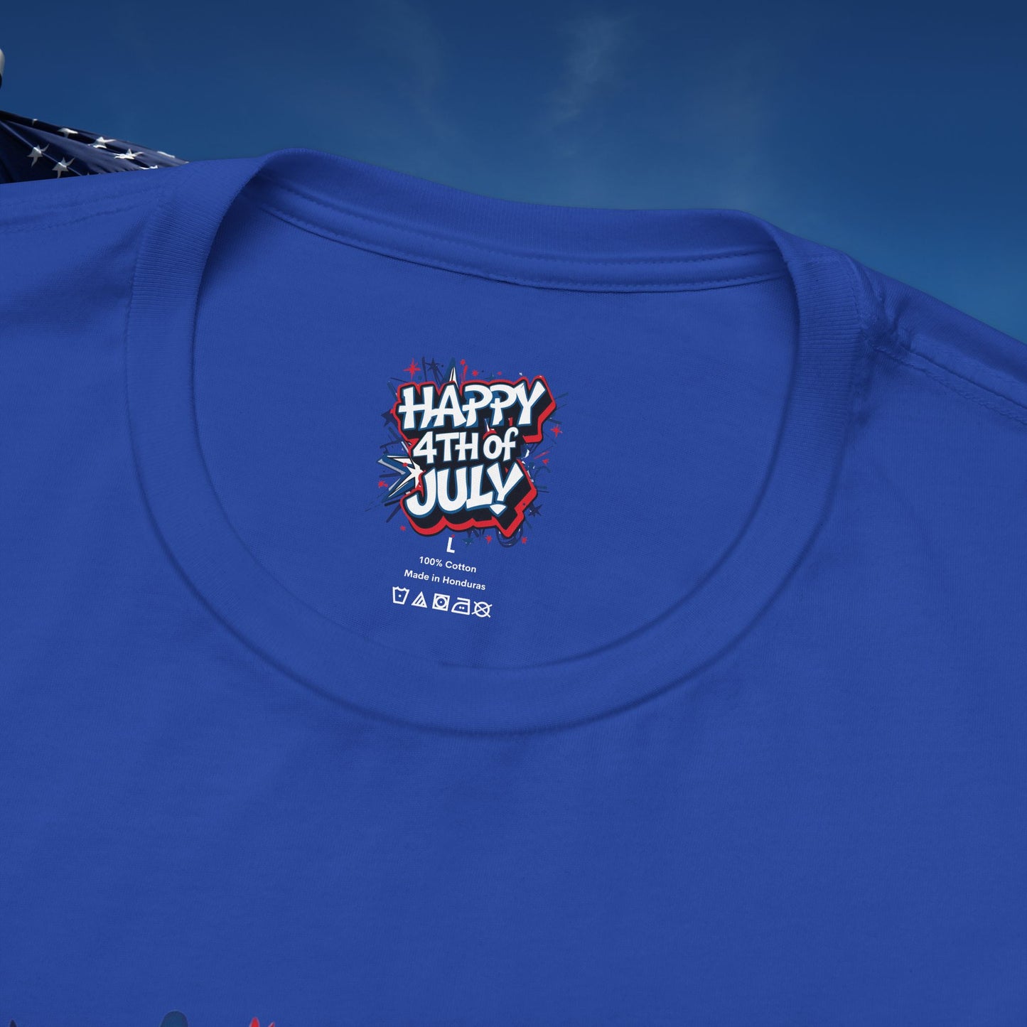 Happy 4th Of July Unisex Jersey Short Sleeve Tee, Independence Day T-Shirt, Patriotic Shirt, Red White Blue Tee, USA Celebration Top