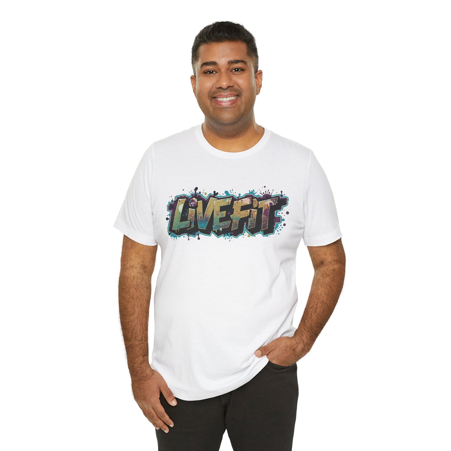 LIVE FIT Graphic Fitness Tee - Motivational Workout Apparel