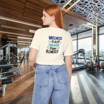 Wellness Awareness Unisex Tee - Wellness Is Alot Cheaper Than Illness!! - Design - S - 3XL - Motivational Health T-Shirt for Self-Care Enthusiasts - Gift for Wellness Events - Positive Vibe Shirt -  [...]