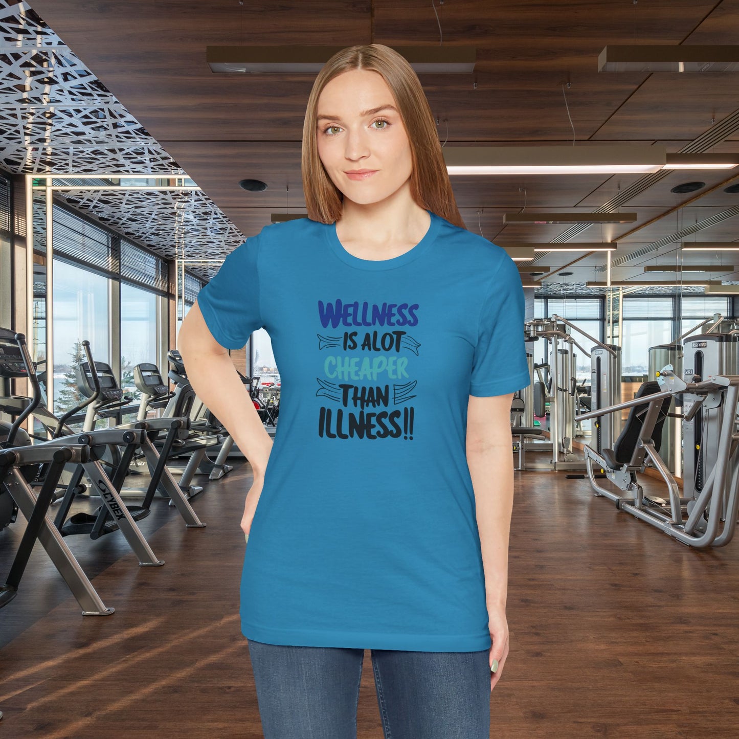 Wellness Awareness Unisex Tee - Wellness Is Alot Cheaper Than Illness!! - Design - S - 3XL - Motivational Health T-Shirt for Self-Care Enthusiasts - Gift for Wellness Events - Positive Vibe Shirt -  [...]