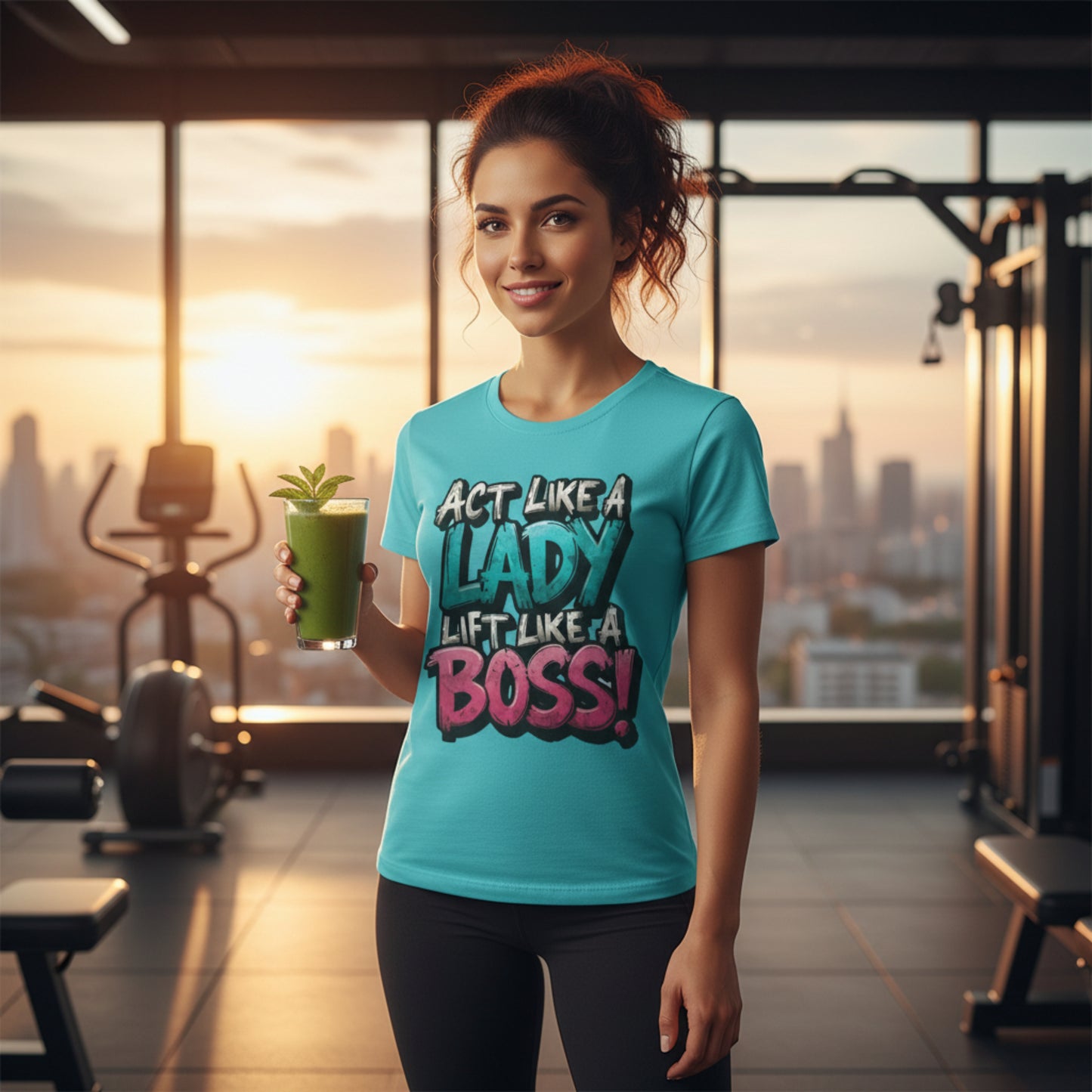 Act Like a Lady Lift Like a Boss - Women's Gym T-Shirt - Empowerment Fitness Tee