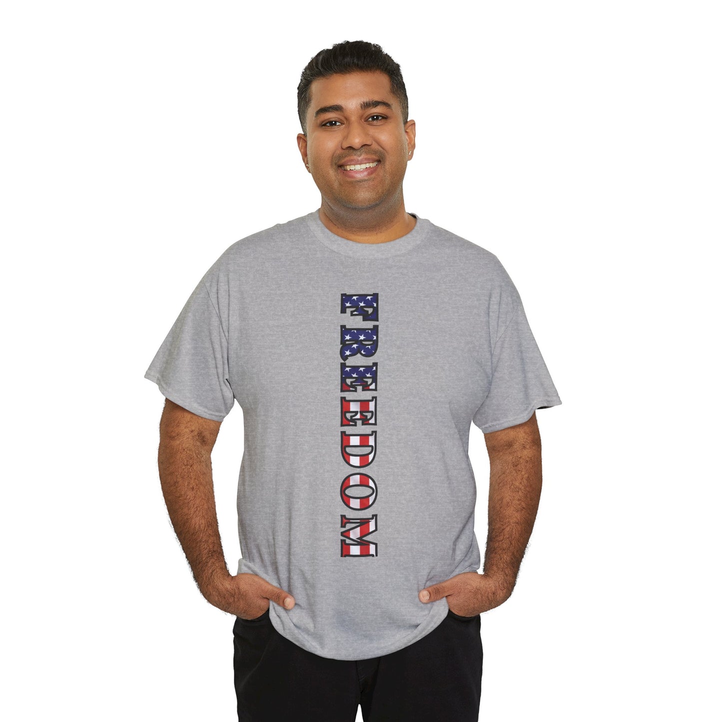 Freedom Patriotic T-Shirt - Red White Blue - American Flag Tee - Unisex S-5XL