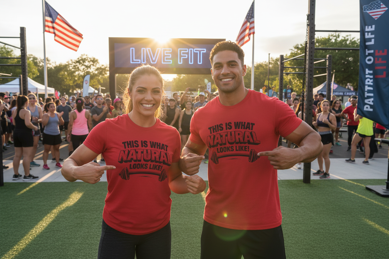 Funny Gym Weightlifting T-Shirt | This Is What Natural Looks Like Tee