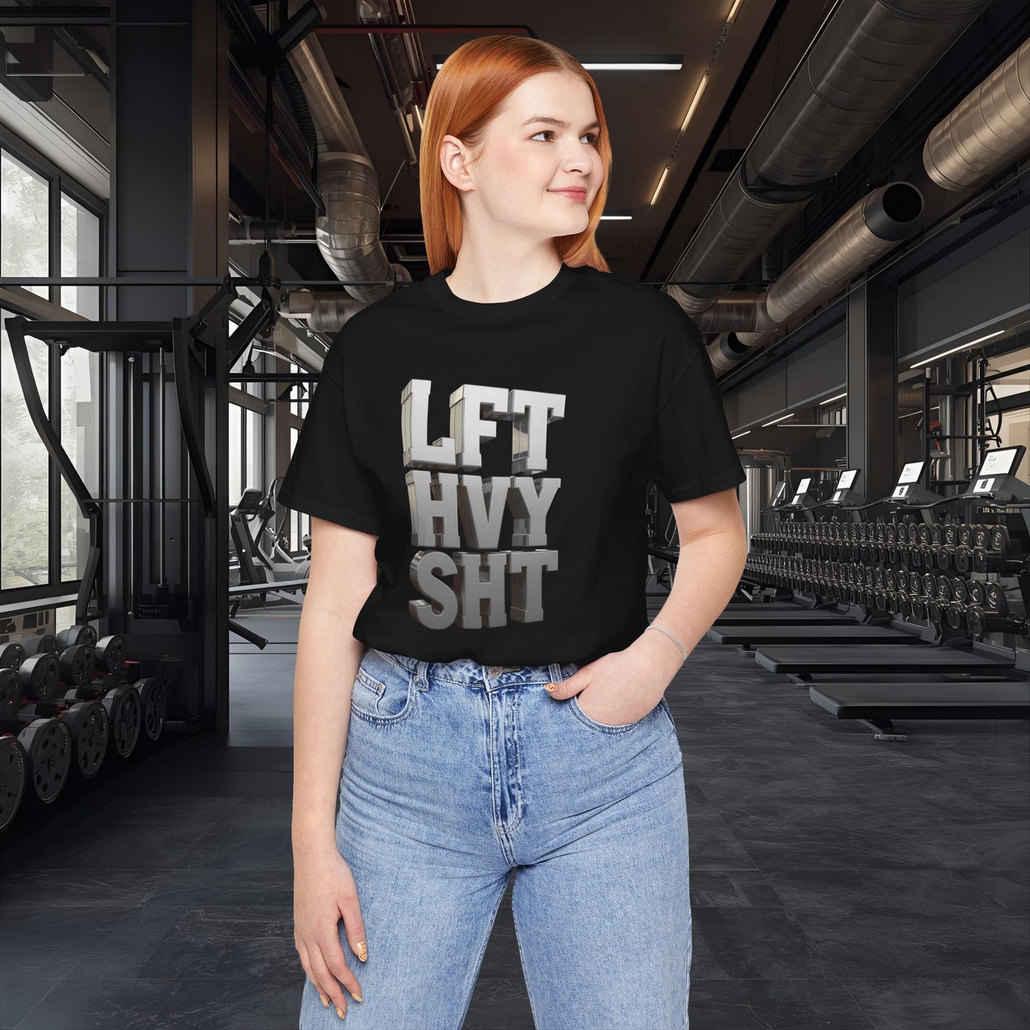 Lift Heavy Shit - LFT HVY SHT - 3D Gym T-Shirt - Bold Weightlifting Tee
