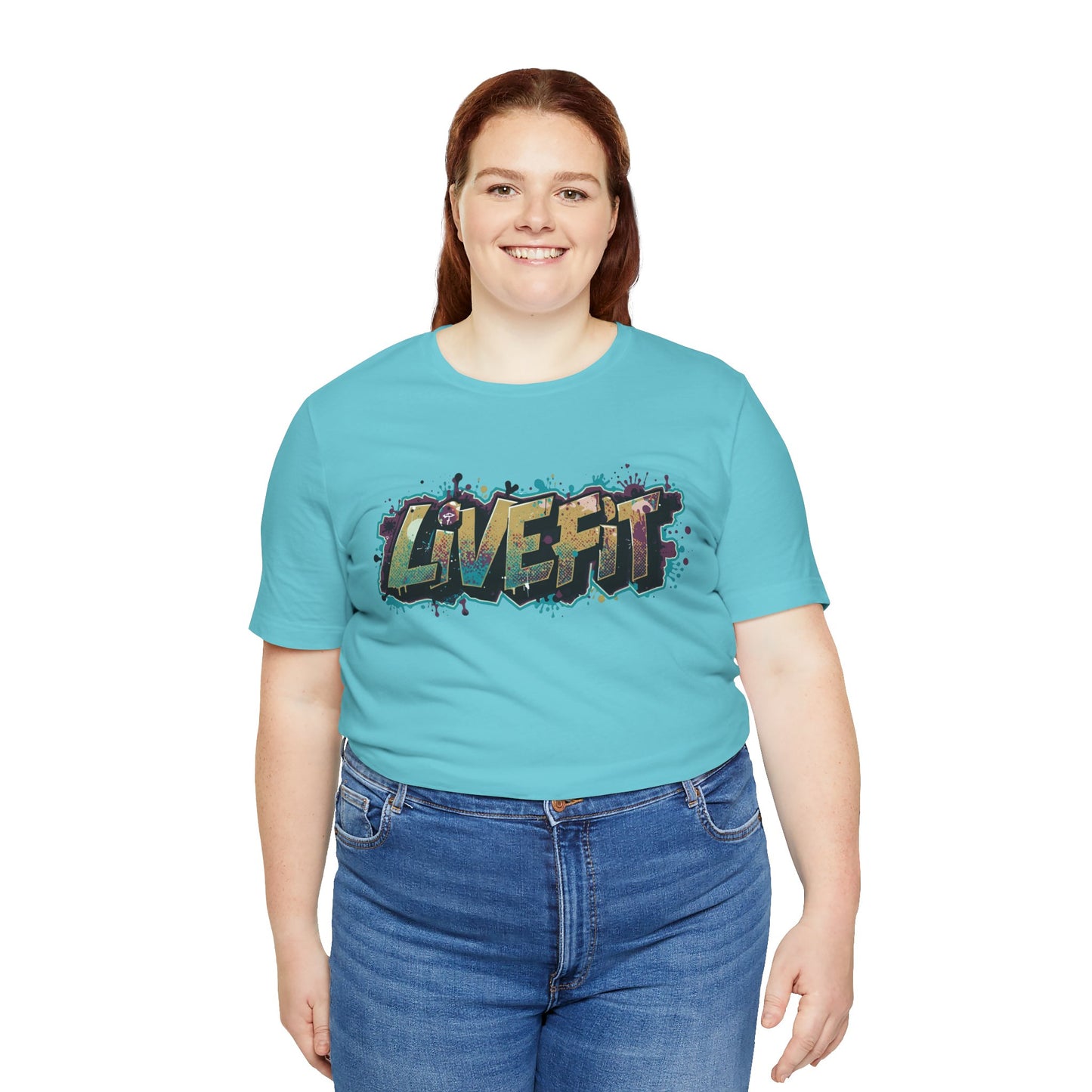 LIVE FIT Graphic Fitness Tee - Motivational Workout Apparel