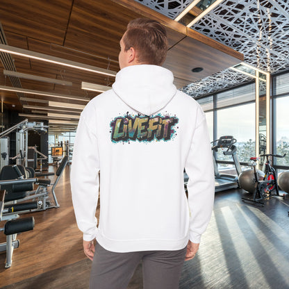 Live Fit Hoodie - Unisex Heavy Blend Sweatshirt - Fitness Enthusiasts -  Gym Wear - Workout Apparel -  Active Lifestyle -  Gift for Him/Her -