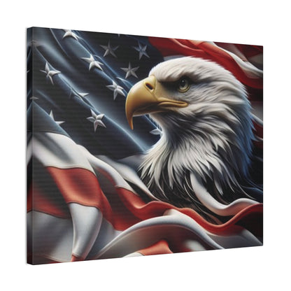 Patriotic Canvas Wall Art - American Eagle - American Flag Background Design - Red White Blue - Home Decor for Veterans -  Memorial Day -  Independence Day -  Holiday Gifts -