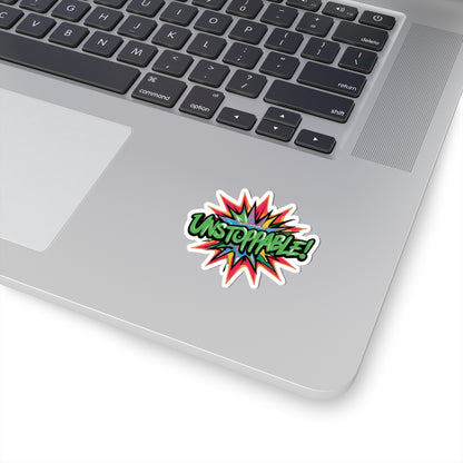 Vibrant Unstoppable Print Kiss-Cut Stickers | Motivational Decals for Laptops, Water Bottles, Gifts, Home Decor & Crafting