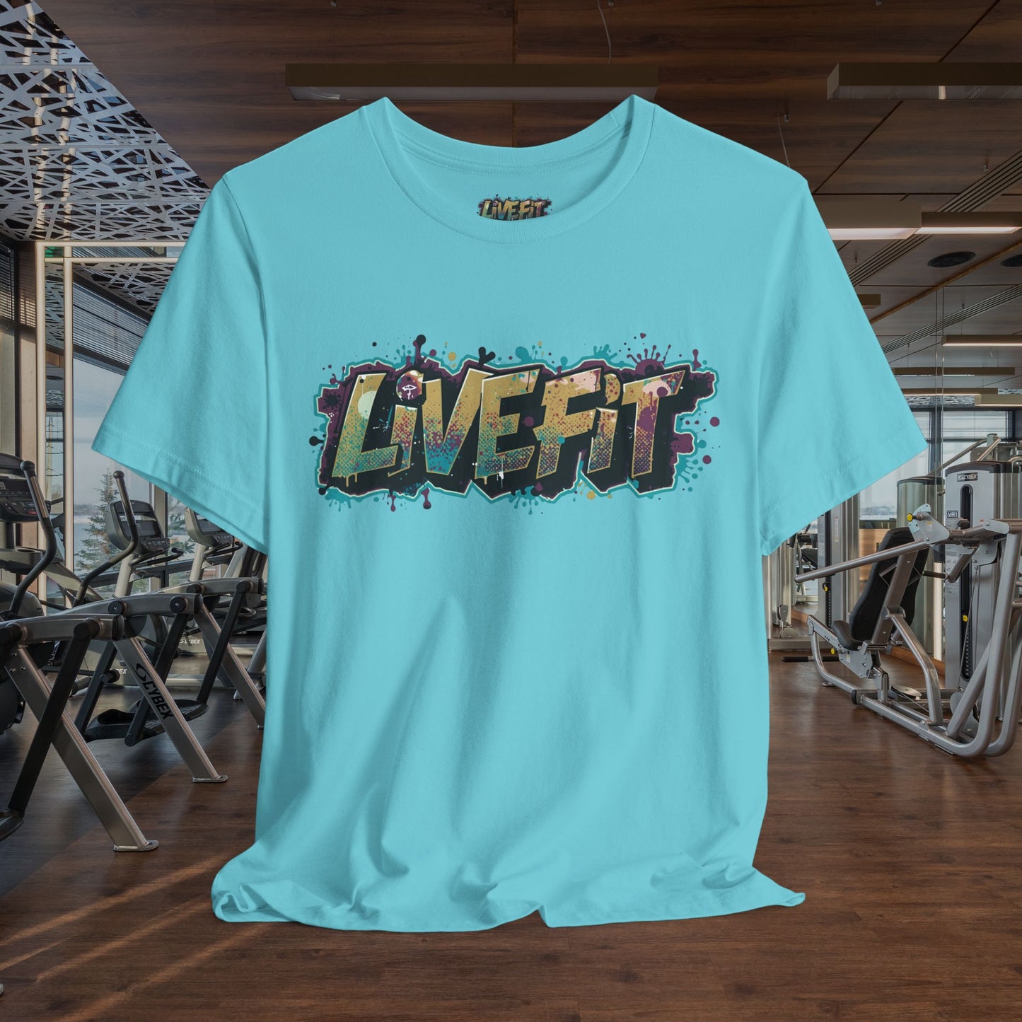 LIVE FIT Graphic Fitness Tee - Motivational Workout Apparel
