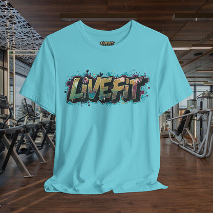 LIVE FIT Graphic Fitness Tee - Motivational Workout Apparel
