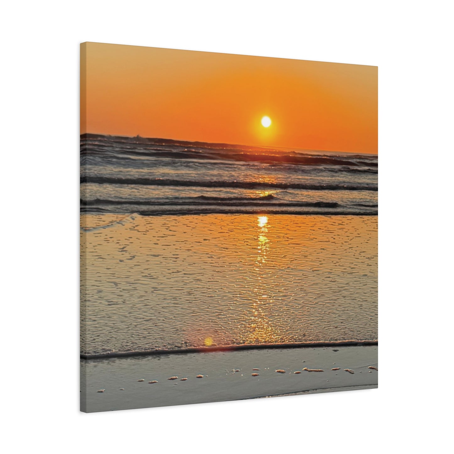 Stunning Sunset Beach Canvas Print, Ocean Decor, Wall Art, Home Decor, Coastal Artwork for Living Room