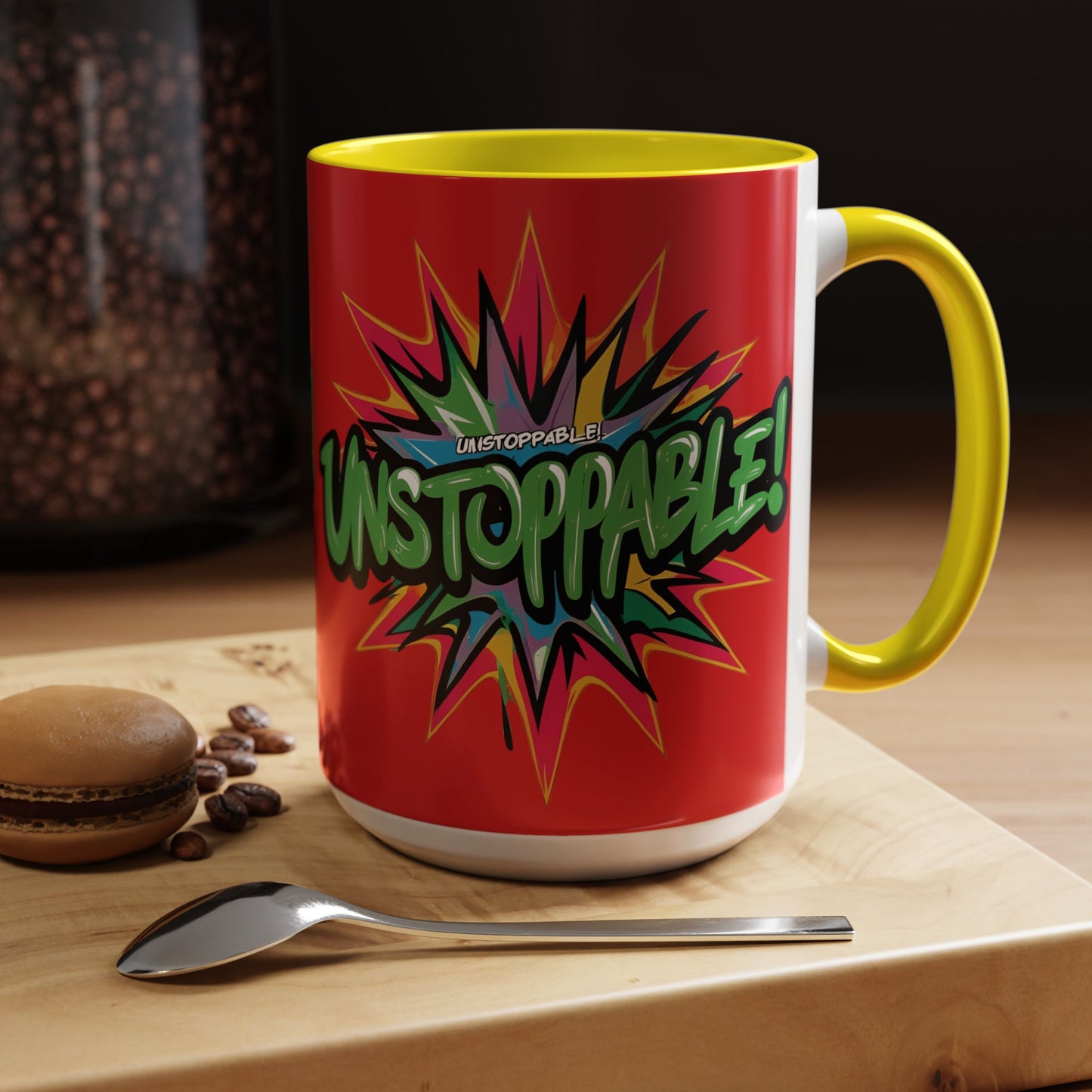 Unstoppable! Motivational Mug - Vibrant Red Design - 11oz/15oz