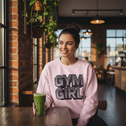 Gym Girl Crewneck Sweatshirt - Stylish Fitness Apparel - Women's Workout Sweatshirt - S-4XL