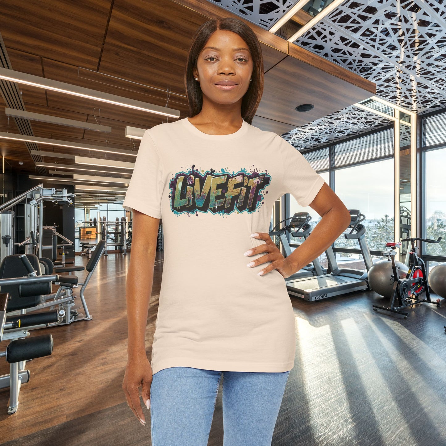 LIVE FIT Graphic Fitness Tee - Motivational Workout Apparel