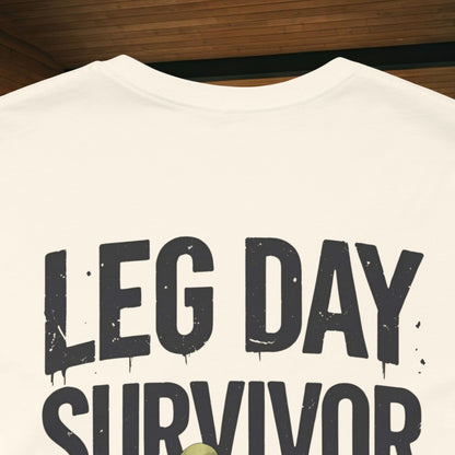Leg Day Survivor Tee, Fitness Shirt, Workout Apparel, Gym Gift, Unisex Graphic Tee