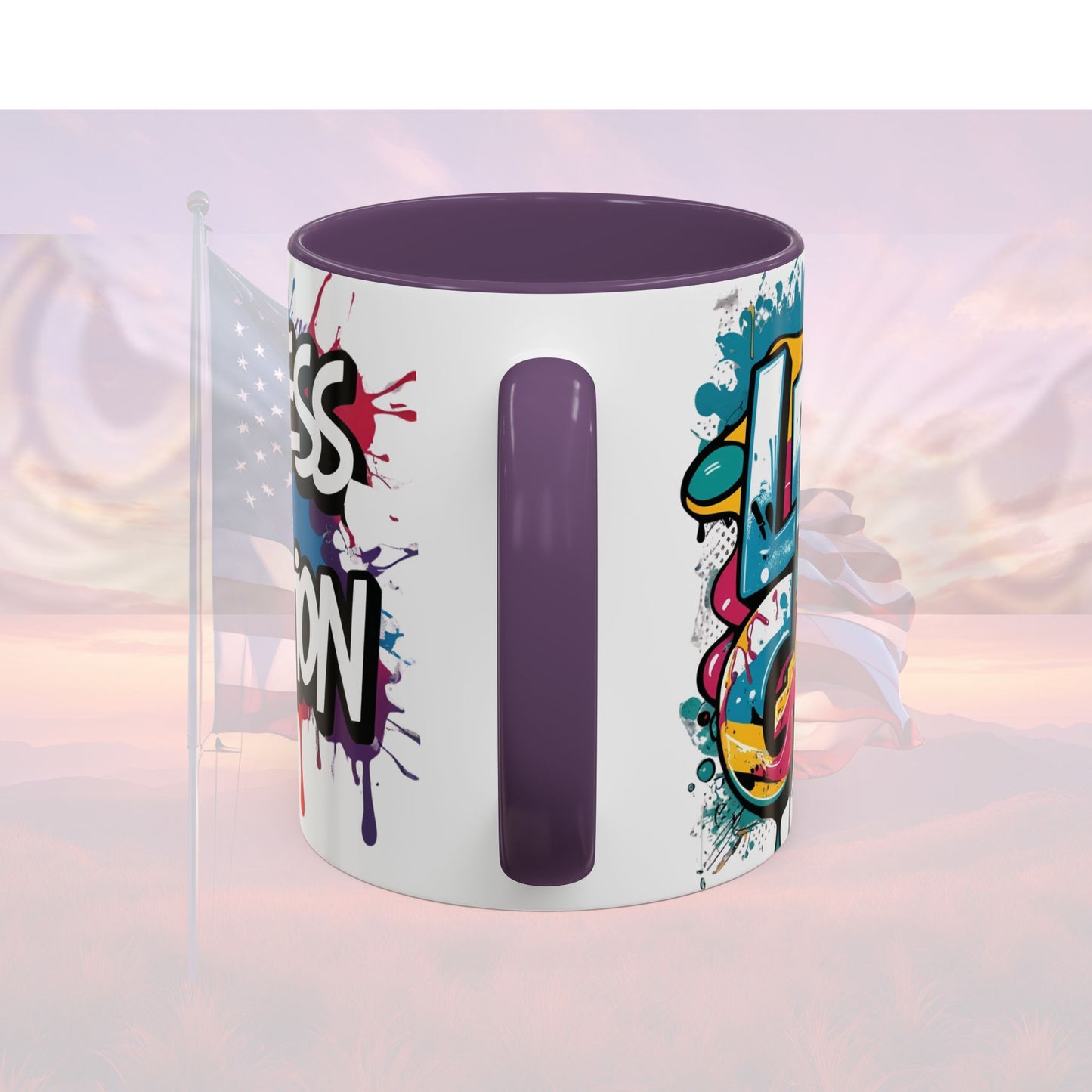 Vibrant   Ceramic  Mug    Inspirational      Let's Go!     Graffiti  Mug      Coffee Mug        Progress  Not  Perfection   Sizes   11oz  &  15oz    Birthday Gift   Graduation Gift    8  Different  Color Options