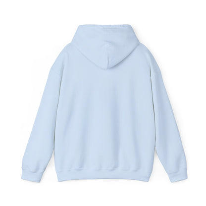 Light blue hoodie against a white background.