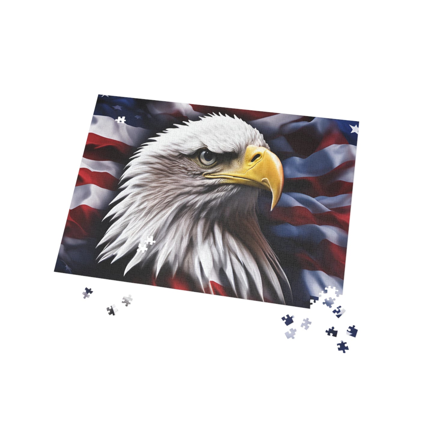 💥American Flag 💥 Bald Eagle 💥 Red White & Blue 💥 Puzzles 💥 96  💥 252 💥 500  💥 1000 💥Piece Options 💥 Patriotic Artwork 💥