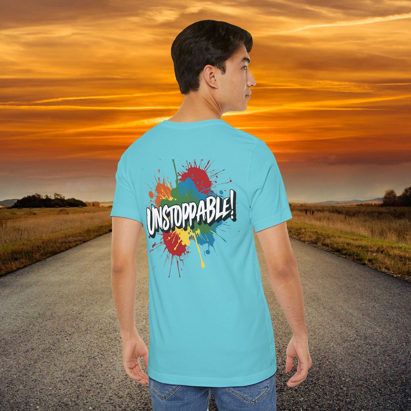 Unstoppable Design Tee - Vintage  Retro  Unisex  Tee - Classic  T-Shirt - Graphic Tee - Casual  Shirt - Short  Sleeve  Shirt