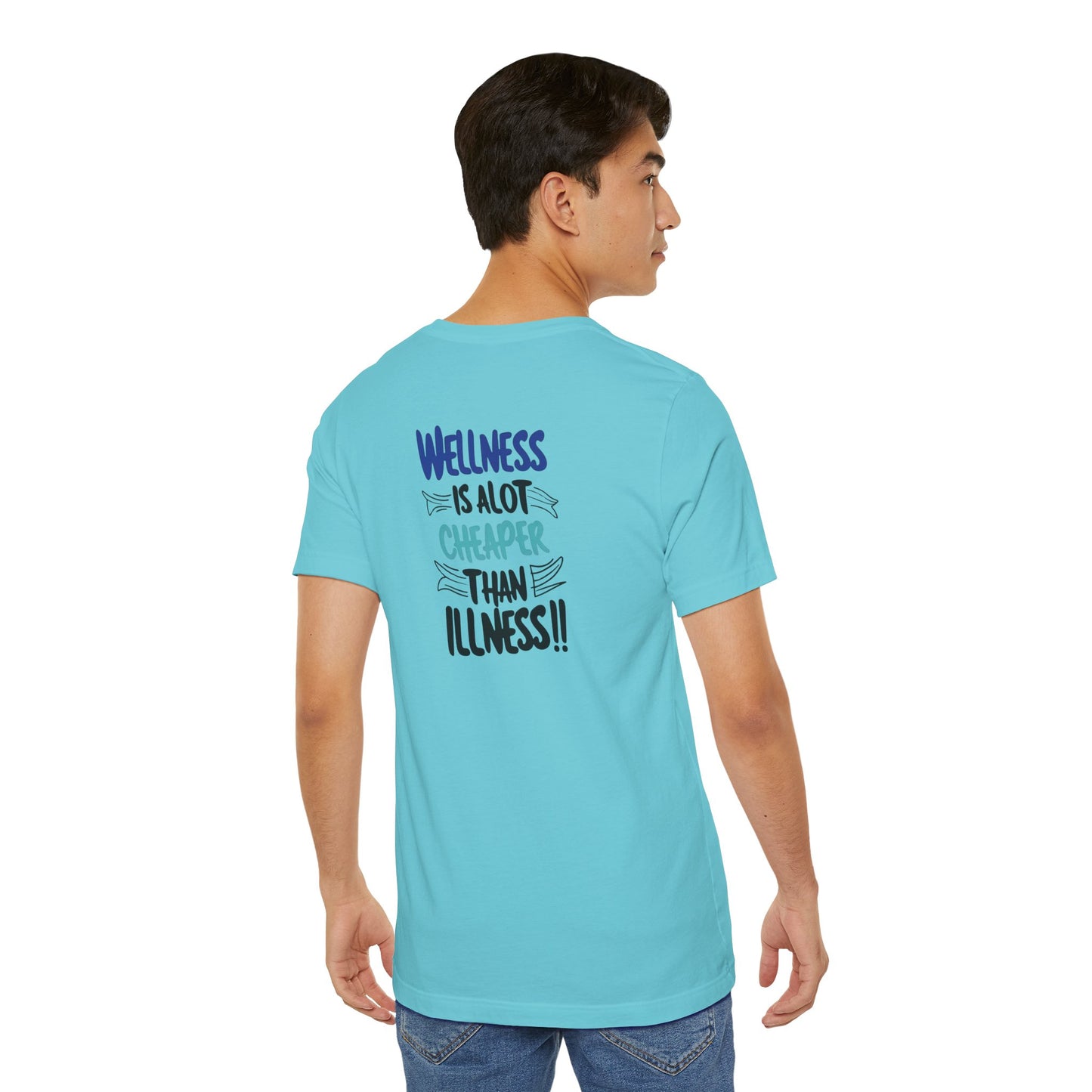 Wellness Awareness Unisex Tee - Wellness Is Alot Cheaper Than Illness!! - Design - S - 3XL - Motivational Health T-Shirt for Self-Care Enthusiasts - Gift for Wellness Events - Positive Vibe Shirt -  [...]