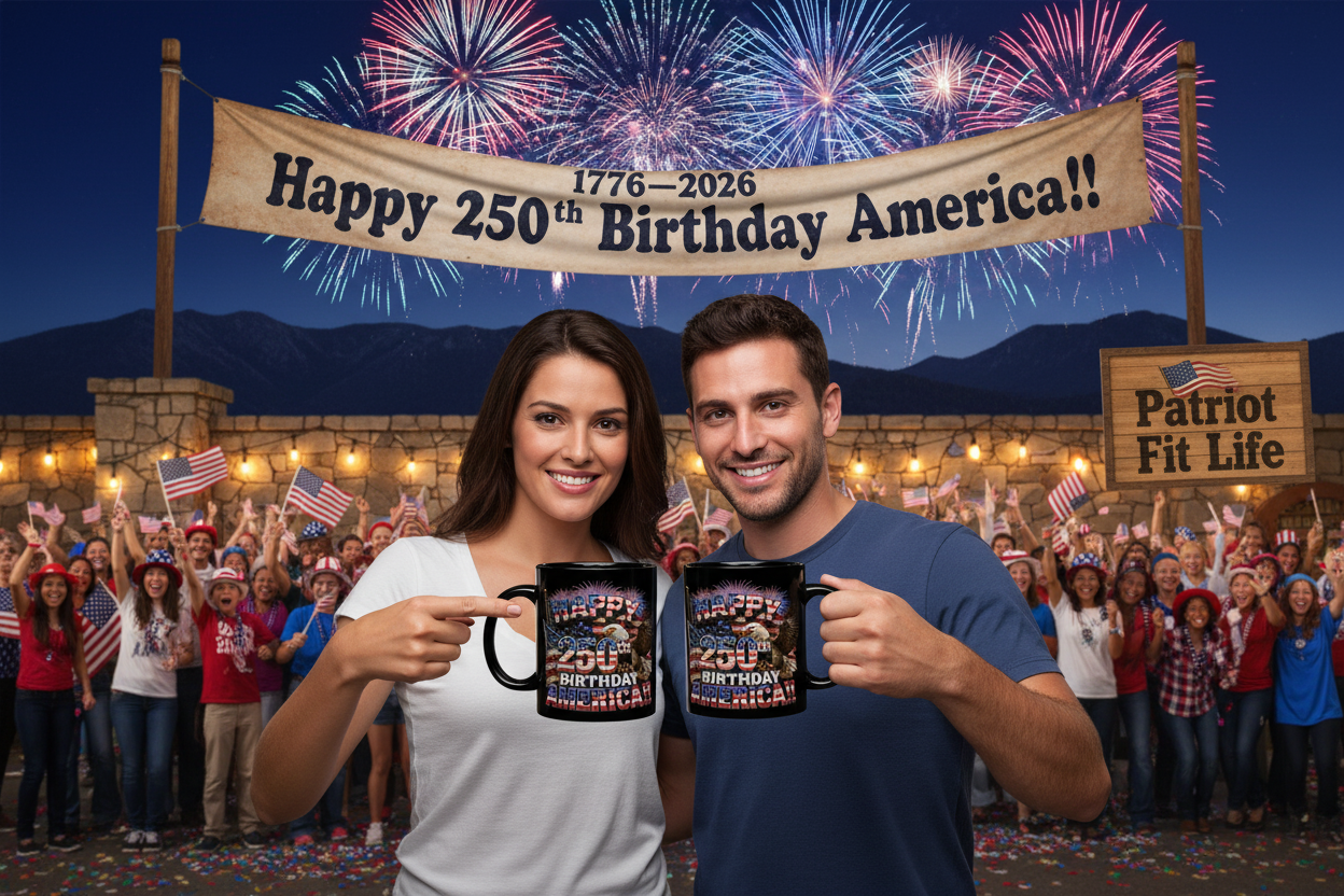 Happy 250th Birthday America Mug | 1776-2026 Patriotic Eagle Flag Black Coffee Cup