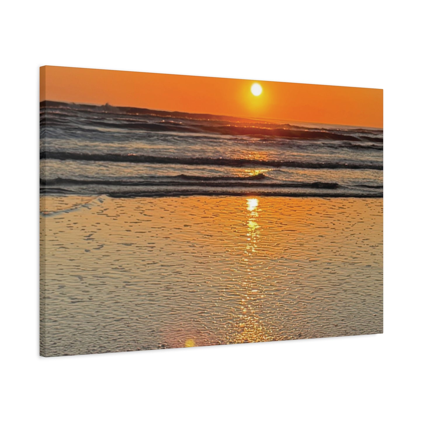 Stunning Sunset Beach Canvas Print, Ocean Decor, Wall Art, Home Decor, Coastal Artwork for Living Room
