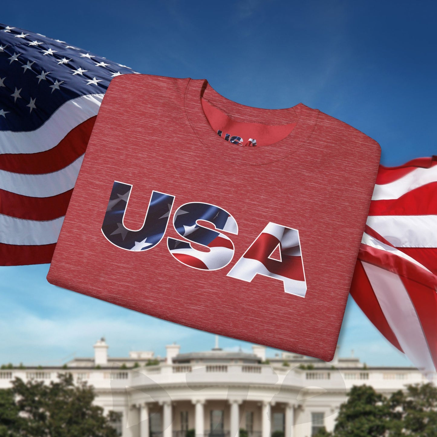 Patriotic USA Crewneck Sweatshirt - Unisex Heavy Blend - American Pride - National Pride Gift - S-5XL