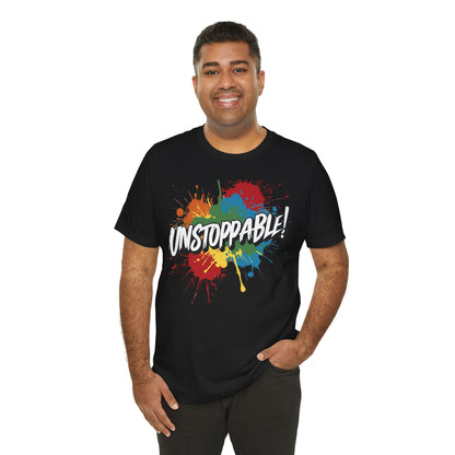 Unstoppable Design Tee - Vintage  Retro  Unisex  Tee - Classic  T-Shirt - Graphic Tee - Casual  Shirt - Short  Sleeve  Shirt