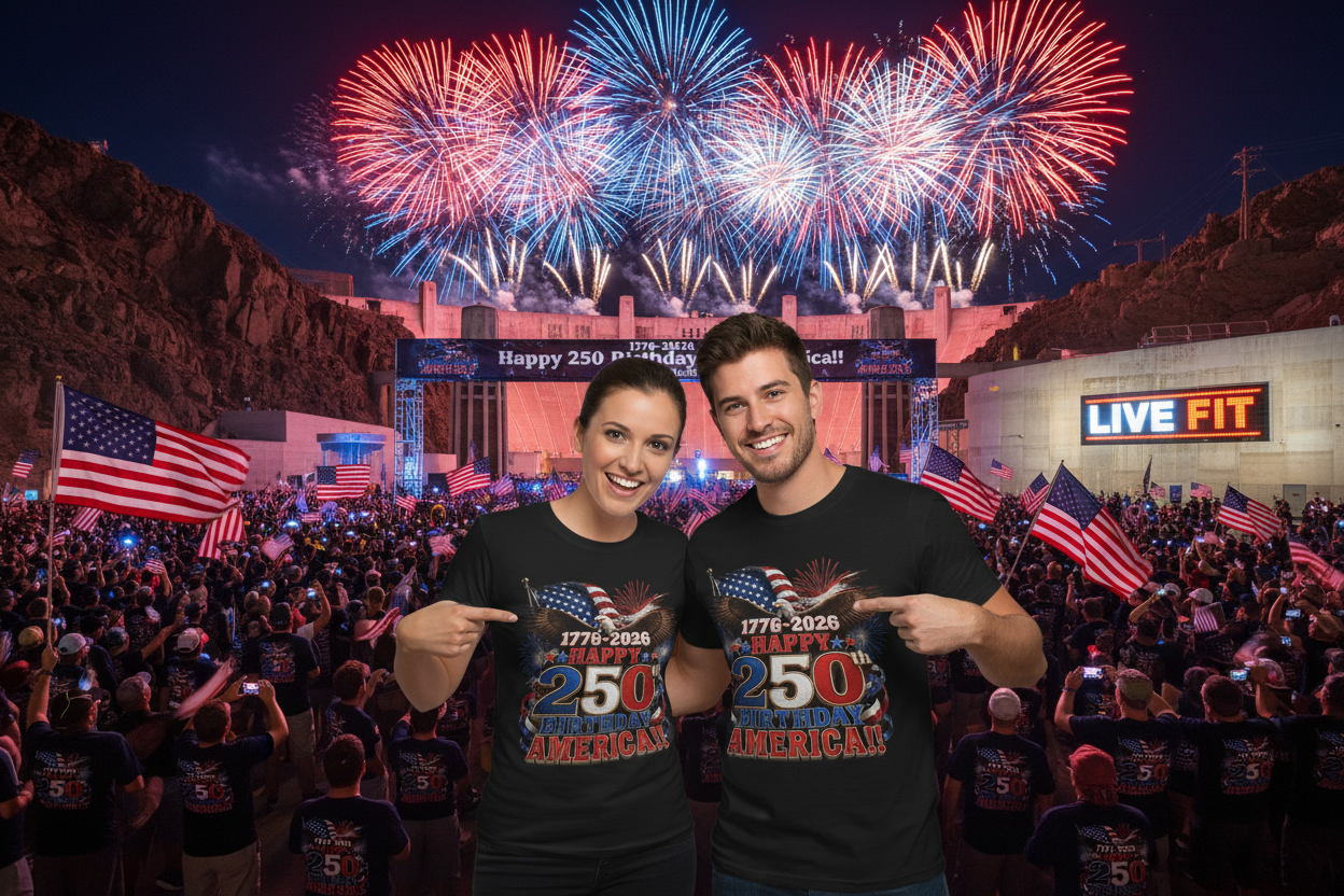 Happy 250th Birthday America T-Shirt | 1776-2026 Patriotic Eagle Flag & Fireworks Tee