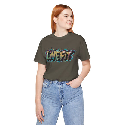 LIVE FIT Graphic Fitness Tee - Motivational Workout Apparel