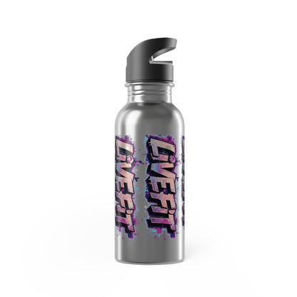 Stylish - Live Fit Stainless Steel Water Bottle - Motivational 20oz Travel Flask -  Fitness Hydration Drink-ware -  Sports Water Container -  [...]