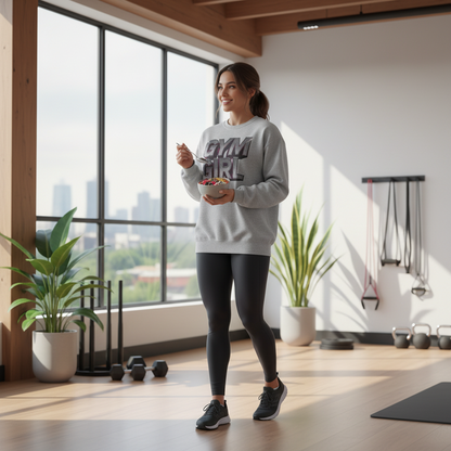 Gym Girl Crewneck Sweatshirt - Stylish Fitness Apparel - Women's Workout Sweatshirt - S-4XL