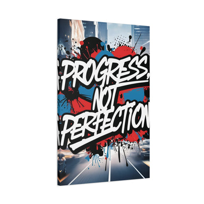 💥 Motivational 💥 Uplifting 💥 Canvas Art  💥 Progress Not Perfection Print  💥 Positive Vibe Décor  💥 Eco-Friendly  UL- Certified  Inks 💥 Gift  Giving 💥 Horizontal Is In A Different Listing 💥