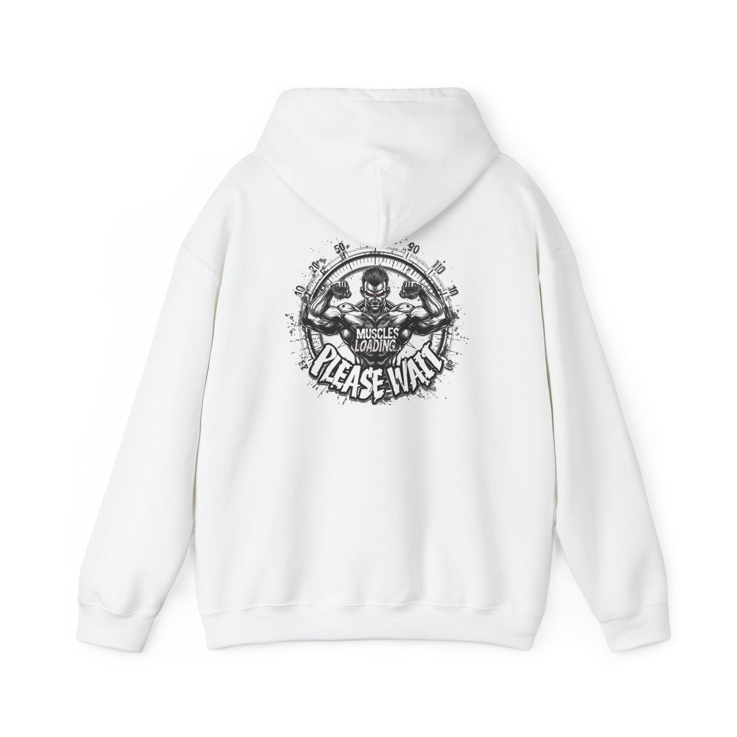 Unisex - Muscles Loading…Please Wait - Heavy Blend™ Hooded Sweatshirt - Motivational Fitness Hoodie - Workout Sweatshirt - Gym Apparel - Inspirational Gift - Holiday Gift