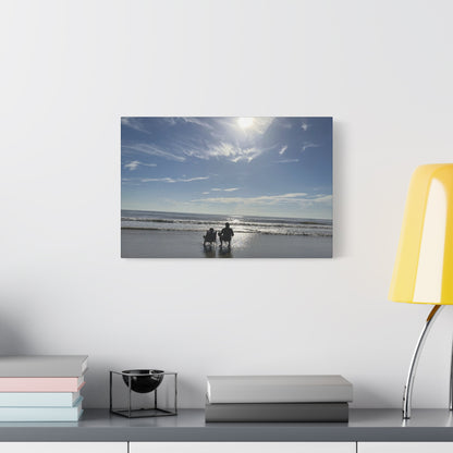 Beach Sunset Canvas Art, Stretched Canvas Print, Coastal Home Decor, Ocean Wall Art, Serene Landscape Painting