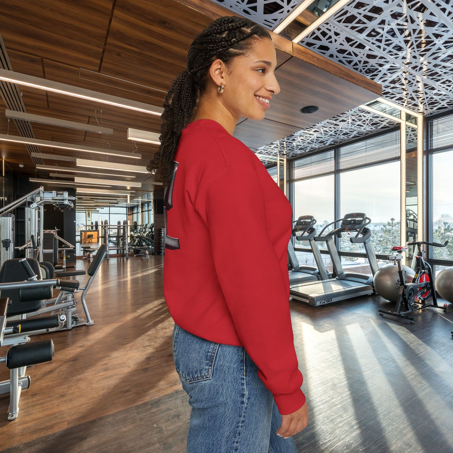 Gym Girl Crewneck Sweatshirt - Stylish Fitness Apparel - Women's Workout Sweatshirt - S-4XL