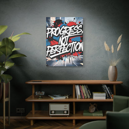 💥 Motivational 💥 Uplifting 💥 Canvas Art  💥 Progress Not Perfection Print  💥 Positive Vibe Décor  💥 Eco-Friendly  UL- Certified  Inks 💥 Gift  Giving 💥 Horizontal Is In A Different Listing 💥