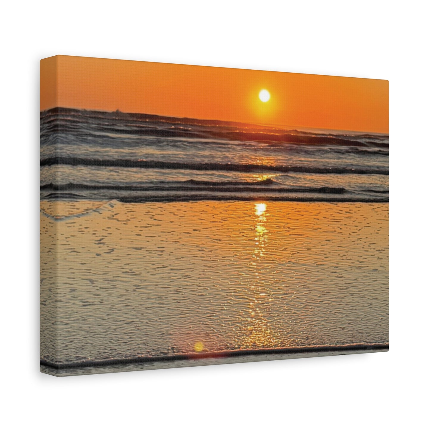 Stunning Sunset Beach Canvas Print, Ocean Decor, Wall Art, Home Decor, Coastal Artwork for Living Room