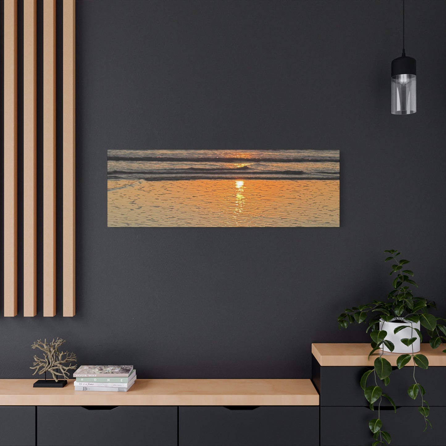 Stunning Sunset Beach Canvas Print, Ocean Decor, Wall Art, Home Decor, Coastal Artwork for Living Room