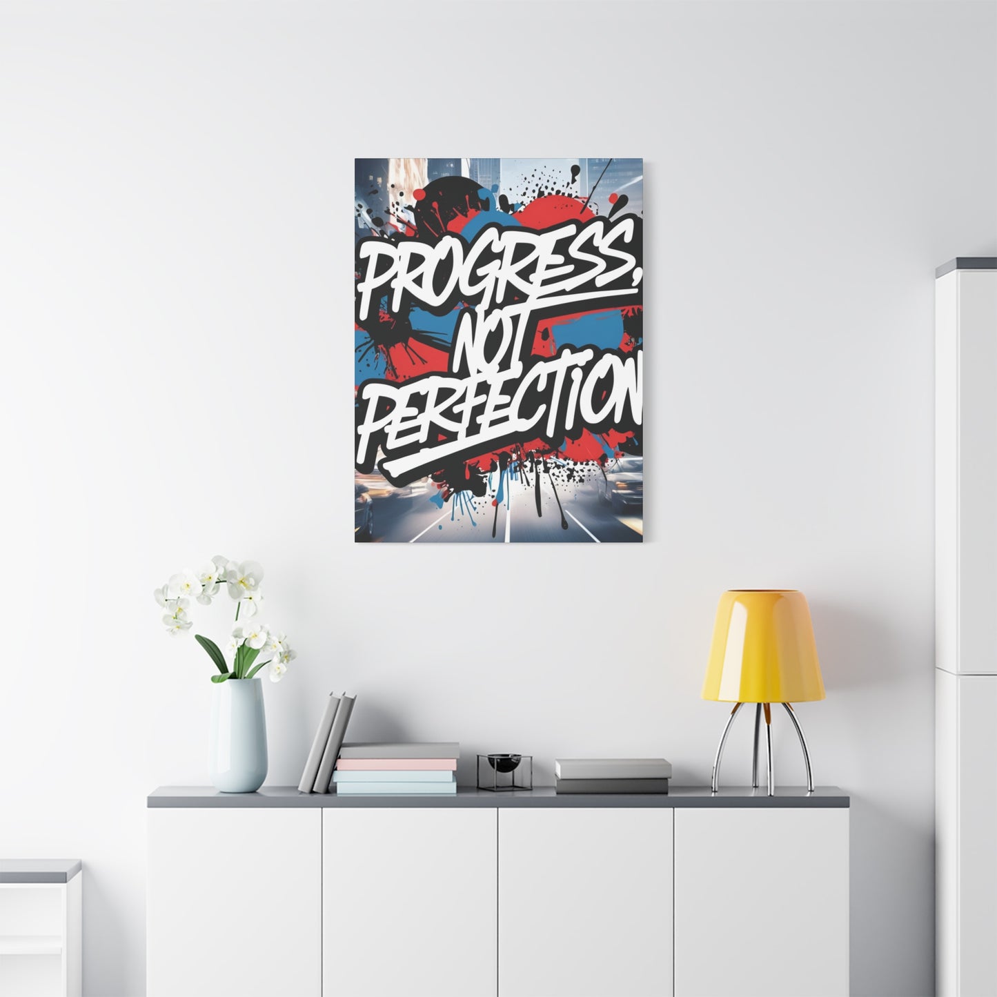 💥 Motivational 💥 Uplifting 💥 Canvas Art  💥 Progress Not Perfection Print  💥 Positive Vibe Décor  💥 Eco-Friendly  UL- Certified  Inks 💥 Gift  Giving 💥 Horizontal Is In A Different Listing 💥