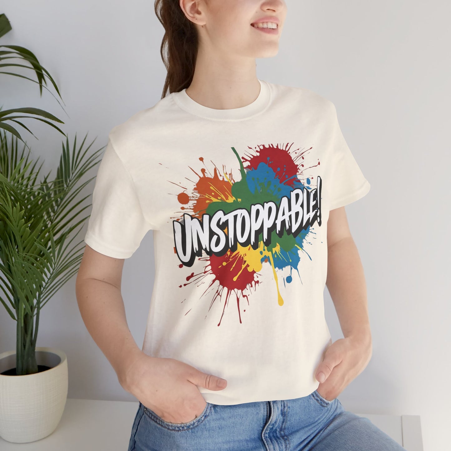 Unstoppable Design Tee - Vintage  Retro  Unisex  Tee - Classic  T-Shirt - Graphic Tee - Casual  Shirt - Short  Sleeve  Shirt