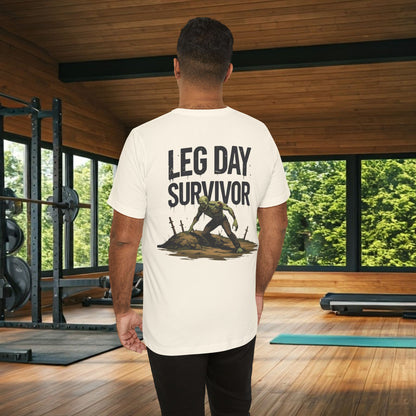 Leg Day Survivor Tee, Fitness Shirt, Workout Apparel, Gym Gift, Unisex Graphic Tee