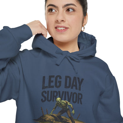 Leg Day Survivor! - Funny Gym Hoodie - Unisex Fitness Sweatshirt - Workout Apparel - S-5XL