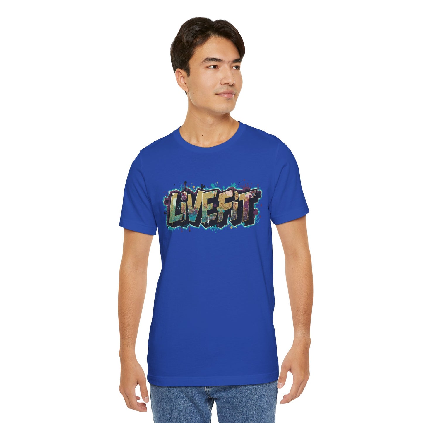 LIVE FIT Graphic Fitness Tee - Motivational Workout Apparel