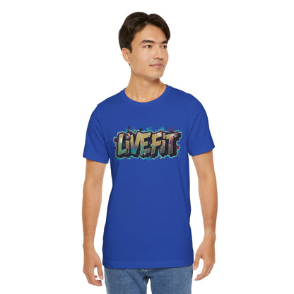 LIVE FIT Graphic Fitness Tee - Motivational Workout Apparel