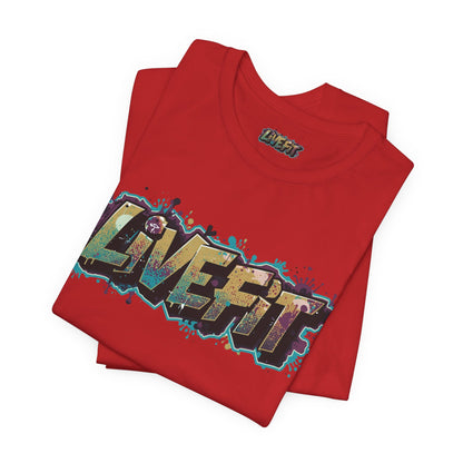 LIVE FIT Graphic Fitness Tee - Motivational Workout Apparel