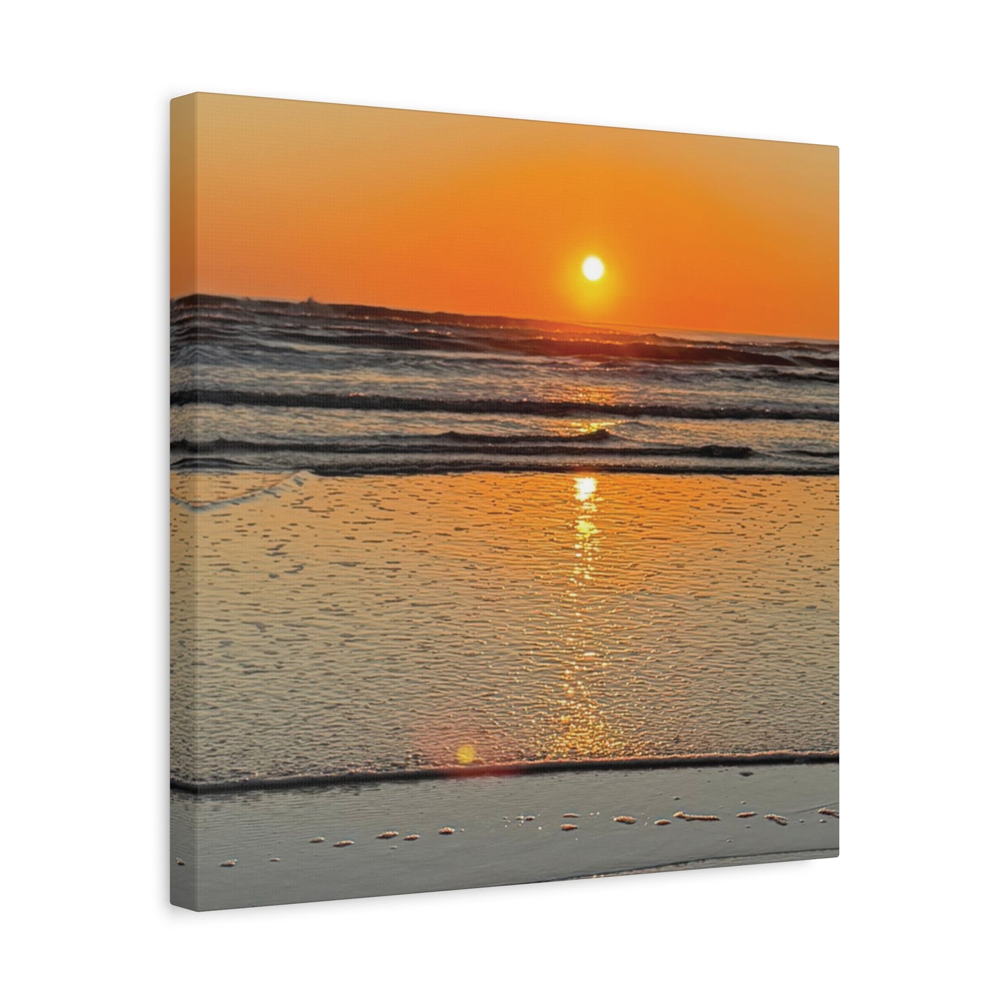 Stunning Sunset Beach Canvas Print, Ocean Decor, Wall Art, Home Decor, Coastal Artwork for Living Room